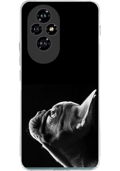 Huawei Honor 200 İle Uyumlu Köpek 1 Baskılı Kamera Korumalı Şeffaf Kılıf Şeffaf