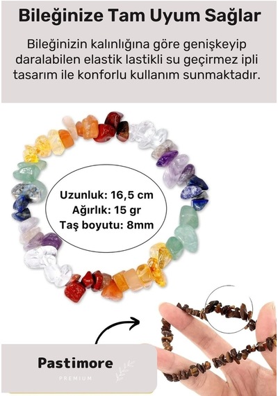 Enenstyle Fashıon Boutıqueunisex Doğal Taş Ay Taşı Bileklik Beyaz Aytaşı Denge Bilekliği Çok Renkli