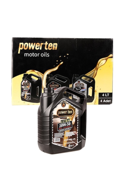 Power Ten 20W-50 Ultra Motor Yağı 4 Litre + 4 Adet