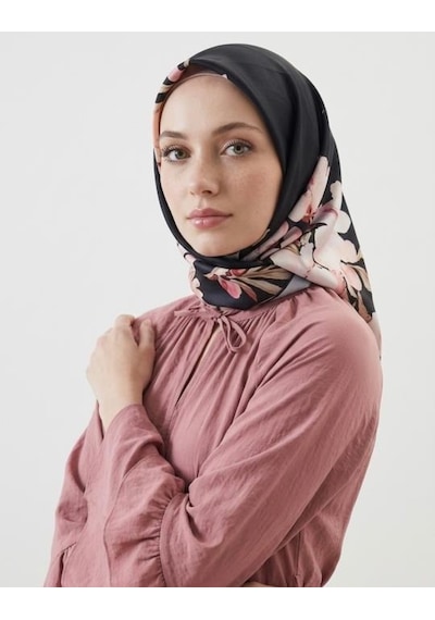 Bushu Sakura Twill Eşarp siyah