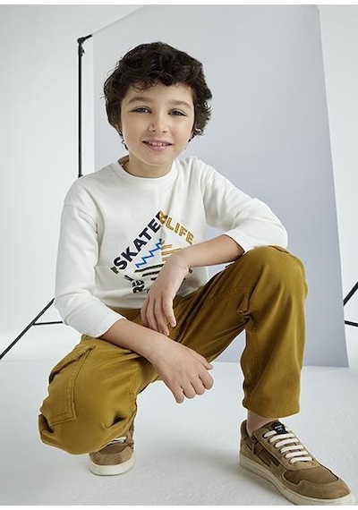 United Colors Of Benetton Mayoral Erkek Çocuk Pantolon 07541 Beyaz