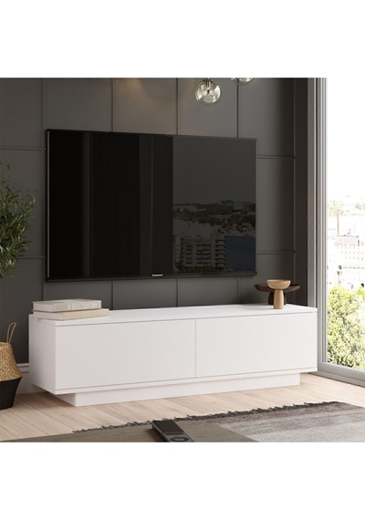 Vilinda Tv Ünitesi Tv Sehpası 140cm Vıl1-w Beyaz Beyaz