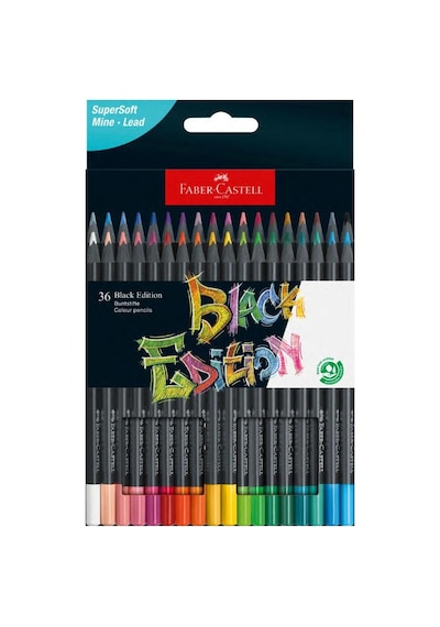 36 Renk Kuru Boya Black Edition 1 Paket 36 Lı Kuruboya Tam Boy Karton Kutu Çok Renkli