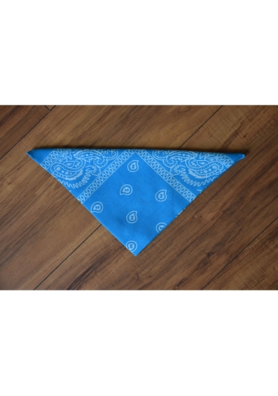 5 Al 4 Öde %100 Pamuk Unisex Etnik Desenli Bandana Mavi