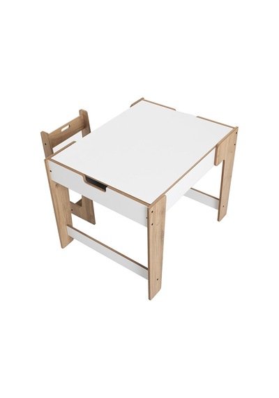 Minera Mnr-0677 Anka Montessori Oyun Masası 1 Masa + 1 Sandalye Beyaz