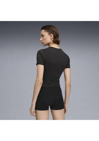 Puma W Puma Shape Baby Tee Siyah Kadın Crop T-shirt