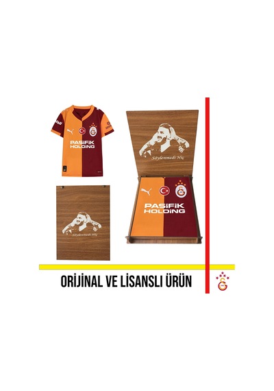 Gsstore Galatasaray Lisanslı 2025/2026 Sezon Parçalı İç Saha Forma Icardi Ahşap Kutulu Kırmızı