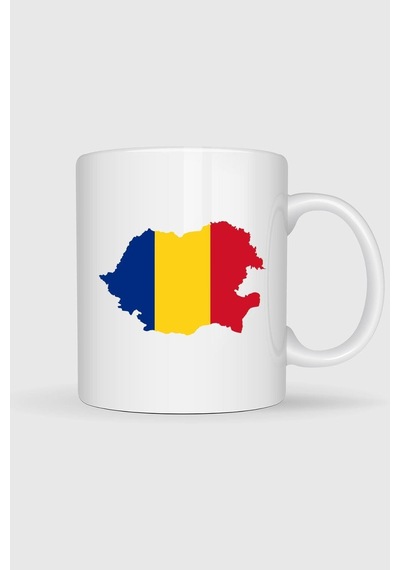 Flag Of Romania Tasarımlı Kupa Bardak Beyaz