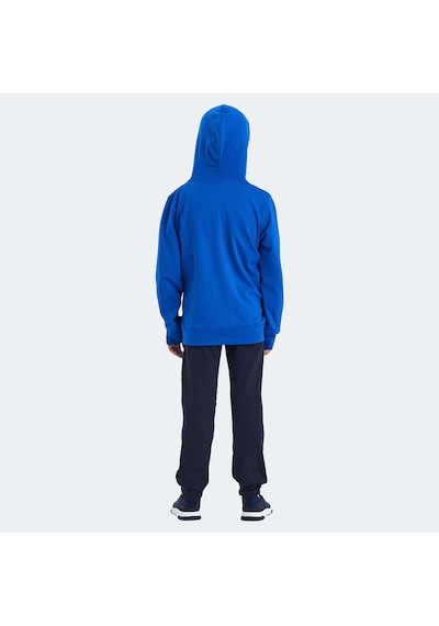 Slazenger NOON Çocuk Fermuarlı Kapüşonlu Cepli Lacivert / Saks Mavi Eşofman Takımı