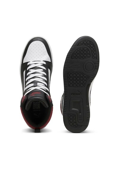 Puma Rebound V6 392326-24 Siyah Beyaz Kırmızı Beyaz