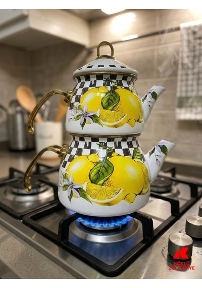 Emaye Çaydanlık Sarı