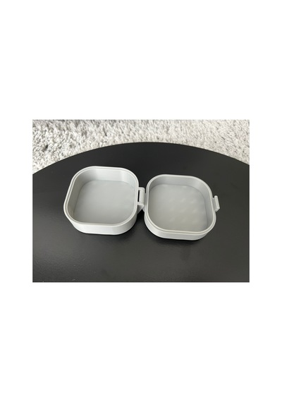 Kulak Çubuğu Ve Pamuk Seyahat Kabı 3d Baskı Taşınabilir Hijyenik Organizer Gri