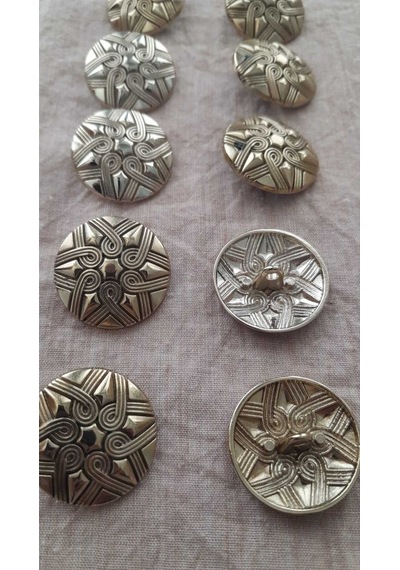 Bronz Gold Metal Düğme 25 Mm 8 Adet