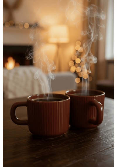 2 Adet El Yapımı 260 Ml Bordo Parlak Seramik Mug Çay Kahve Kupası Mıt1304 Siyah