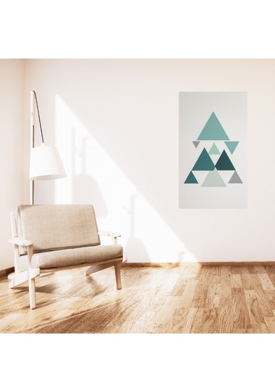 Bohem Tablo Soyut Üçgenler, Geometrik, Soyut Üçgenler Bohem Duvar Sanatı Çerçevesiz Tablo Poster