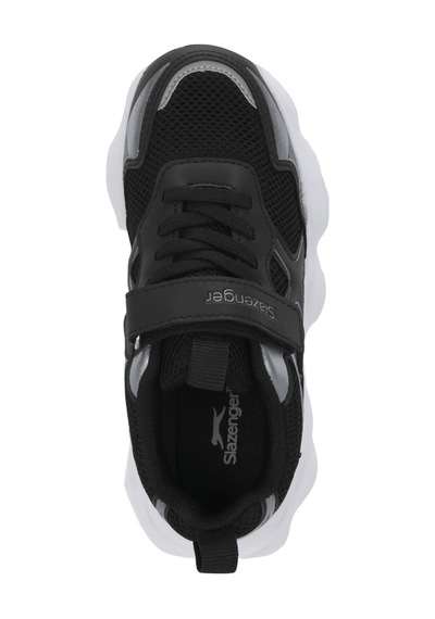 Slazenger Fast Track I Unisex Çocuk Cırt Cırtlı Siyah / Gümüş Günlük Spor Ayakkabısı