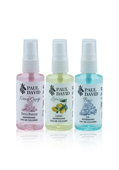 Paul David Buz + Limon + Kiraz Çiçeği Kolonyası Sprey 3 x 50 ML