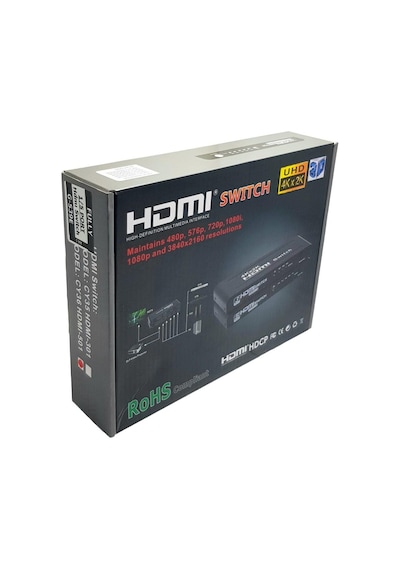Fully 5 Port 5x1 Hdmı Switch Full Hd - Kumandalı