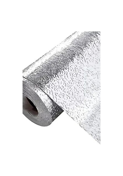 Mutfak Tezgah Üstü Çekmece Içi Folyo Kaplama Gümüş Yapışkanlı 10 Metre X 40 Cm Kolay Silinir
