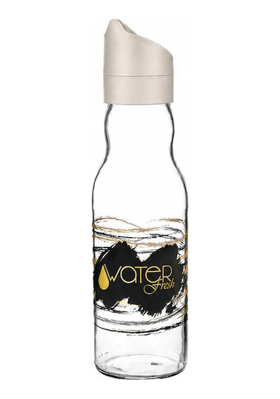 Water Fresh 700 Ml Çevrilebilir Kapaklı Cam Sürahi Başucu Ve Çalışma Masası Sürahisi Bej - 927537818