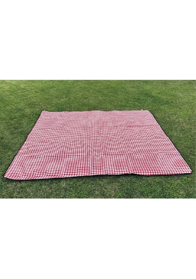 Campout Piknik Örtüsü Ekose Kareli Kırmızı