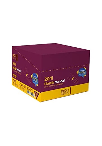 Decobella 20'li Plastik Mandal Çok Renkli