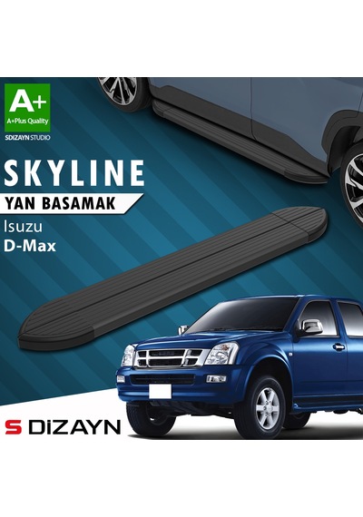 S-dizayn Isuzu D-max Skyline Siyah Yan Basamak 203 Cm 2007-2012 A+ Kalite