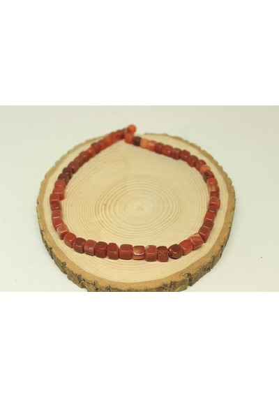Akik Taşı Küp Şekilli 7-8mm Aralığı/5 Adet (24235-1) Altın