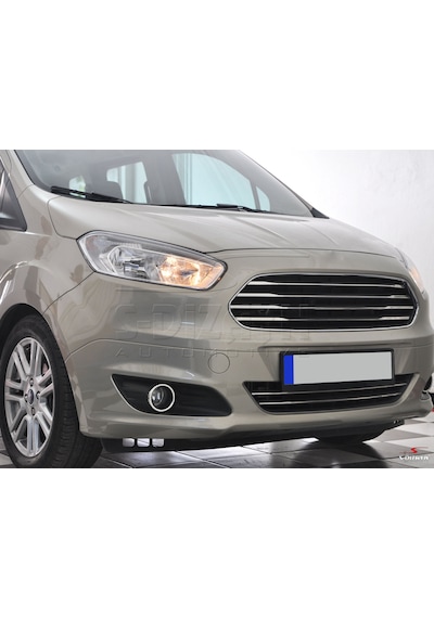S-Dizayn Ford Courier Krom Ön Tampon Çıta 2 Prç 2014-2017