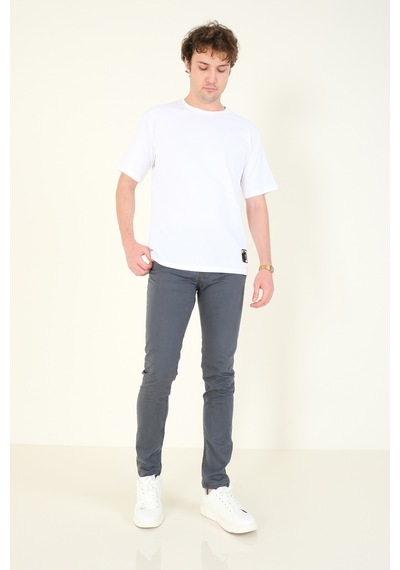 Giyim Dünyası Erkek 5 Cep Chino Pantolon Füme 001