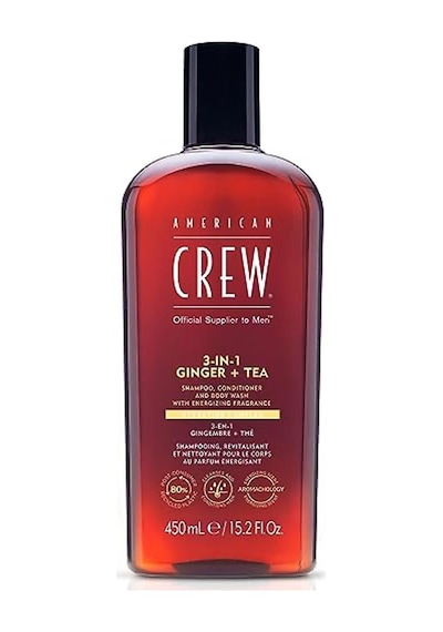 American Crew 3-in-1 Ginger + Tea with Energizing Fragrance Zencefil & Çay Özlü  Erkek Bakım Ürünü 450 ML﻿﻿