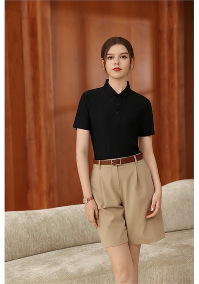 New Performance Premium Polo T-shirt 82% Nylon 18% Spandex Siyah