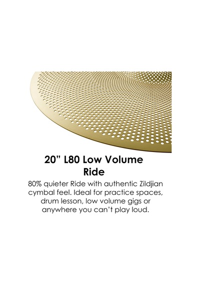 Zildjian Lv8020r-s L80 Serisi - Düşük Hacimli 50,8 Cm Sürüş Simgesi Açık Gri