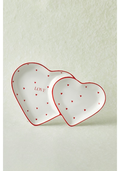Karaca Heart To Heart Kalp Detaylı Sunumluk 26 Cm Kırmızı