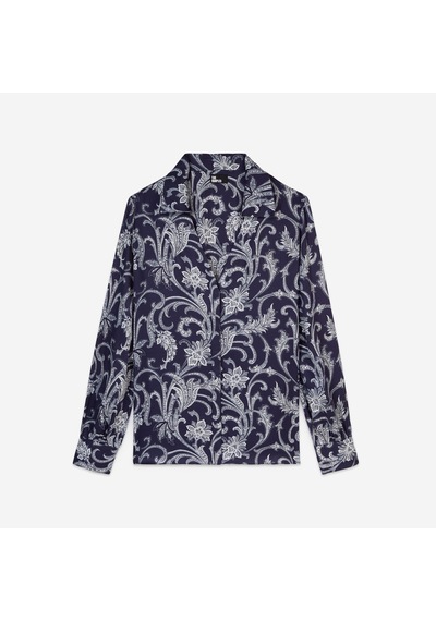 The Kooples Kadın Desenli Lacivert Gömlek