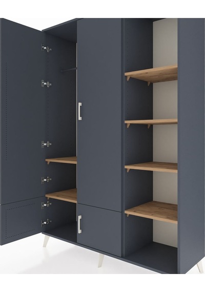 Hyperion Dolap 6 Raflı 4 Kapaklı Tek Askılı 132x44x195 Antrasit-antrasit/çam Antrasıt/atlas Çam Hyperion Dolap 6 Raflı 4 Kapaklı Tek Askılı 132x44x195 Antrasit-antrasit/çam Antrasıt/atlas Çam