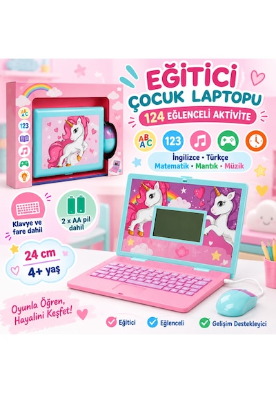11749 Lex-eğitici Dizüstü Bilgisayar Unıcorn Sesli 10pcs Mixed