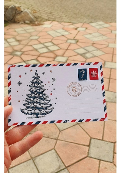 Yeni Yıl Nostalji Posta Kartları Yılbaşı Kartları Tebrik Kartı Özel Gün Not Kartı