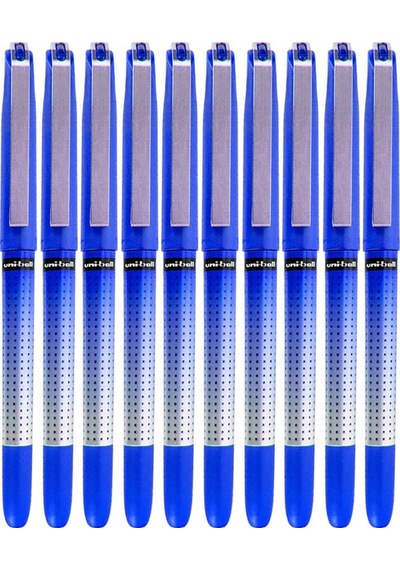 Mavi Pilot Kalem 10 Adet Uniball Eye Needle 0.5 Mm İğne Uçlu Pilot Kalem Ub-185 S İğne Uçlu Likit Mürekkep Jel Kalem Mavi
