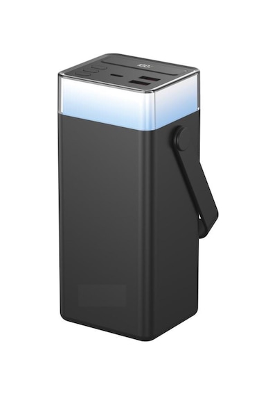 1041 40000 Mah Type-c Lightning 22,5 W Hızlı Şarj Rgb Led Işıklı Powerbank Siyah Beyaz