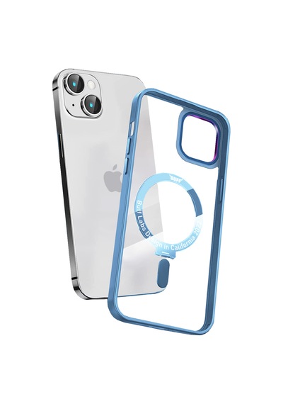 Apple Uyumlu iPhone Buff 13 Bumpermag Kılıf Sierra Blue