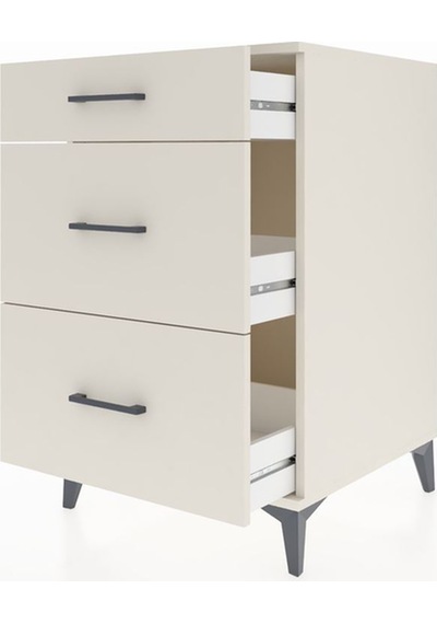 Kronos Komodin 3 Çekmeceli 60x59x96 Aytaşı-aytaşı Aytaşı