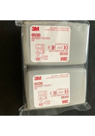 3m 6038 Partikül Filtresi Bayonet Bağlantı, P3 R Filtre 1 Çift