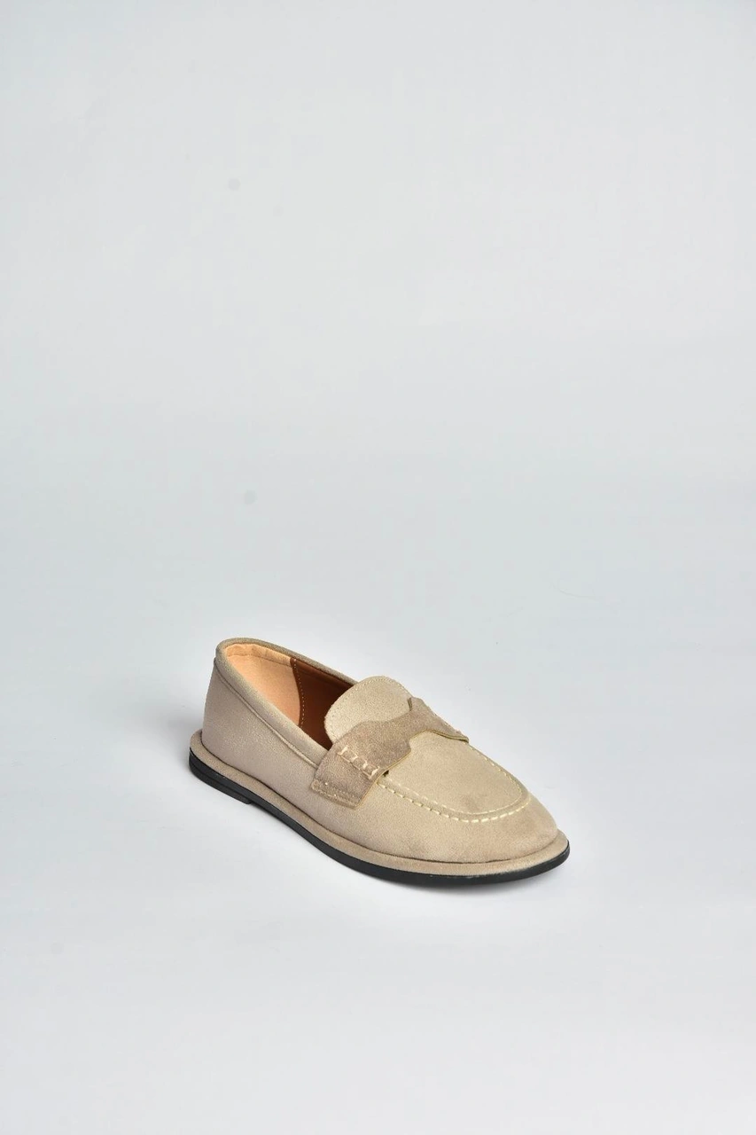 Fox Shoes V846872102 Vizon Süet Günlük Kadın Ayakkabı Vizon-süet