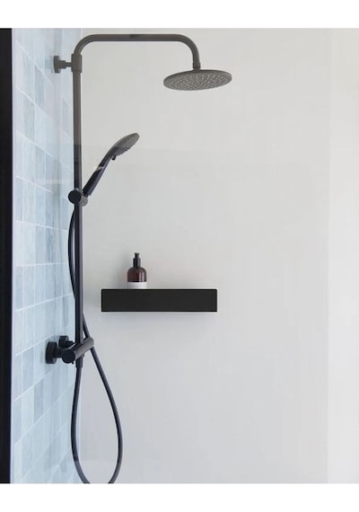 Dione Store Metal Banyo Rafı- Şampuanlık - Şampuan Düzenleyici Siyah