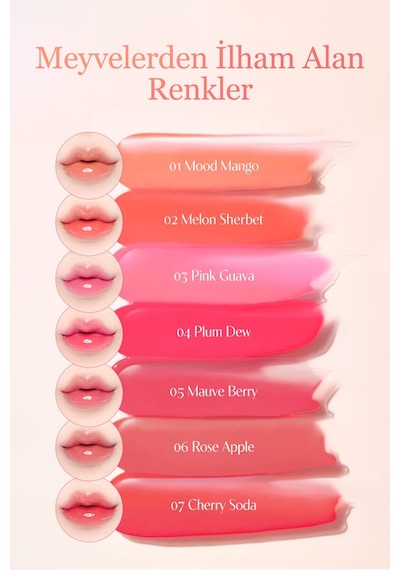 Dasique Yoğun Parlaklık Ve Canlı Renkler Sunan Kalıcı Tint Juicy Dewy Tint 01 Mood Mango 01 Mood Mango