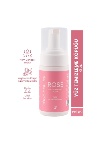 Bade Natural Gül Suyu Yüz Temizleme Köpüğü 125 ML