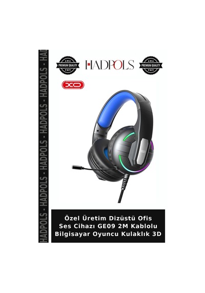 Özel Üretim Dizüstü Ofis Ses Cihazı Ge09 2m Kablolu Bilgisayar Oyuncu Kulaklık 3d Gaming Kulaklık