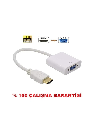 Hdmi To Vga Monitör Çevirici Dönüştürücü Adaptör Alfais 4547