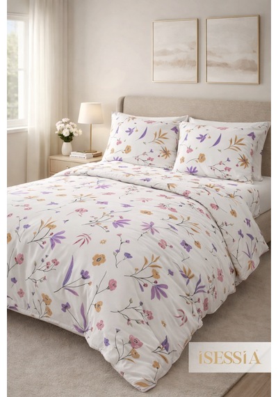 Fiora Çift Kişilik Çarşaflı Nevresim Takımı 200 X 240 Cm Mor